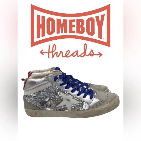 Golden Goose Deluxe Brand Silver Sneakers Women’s size EURO 37 US 5.5 - Picture 5 of 7